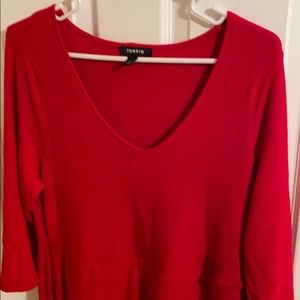 Red sweater type dress Torrid 2